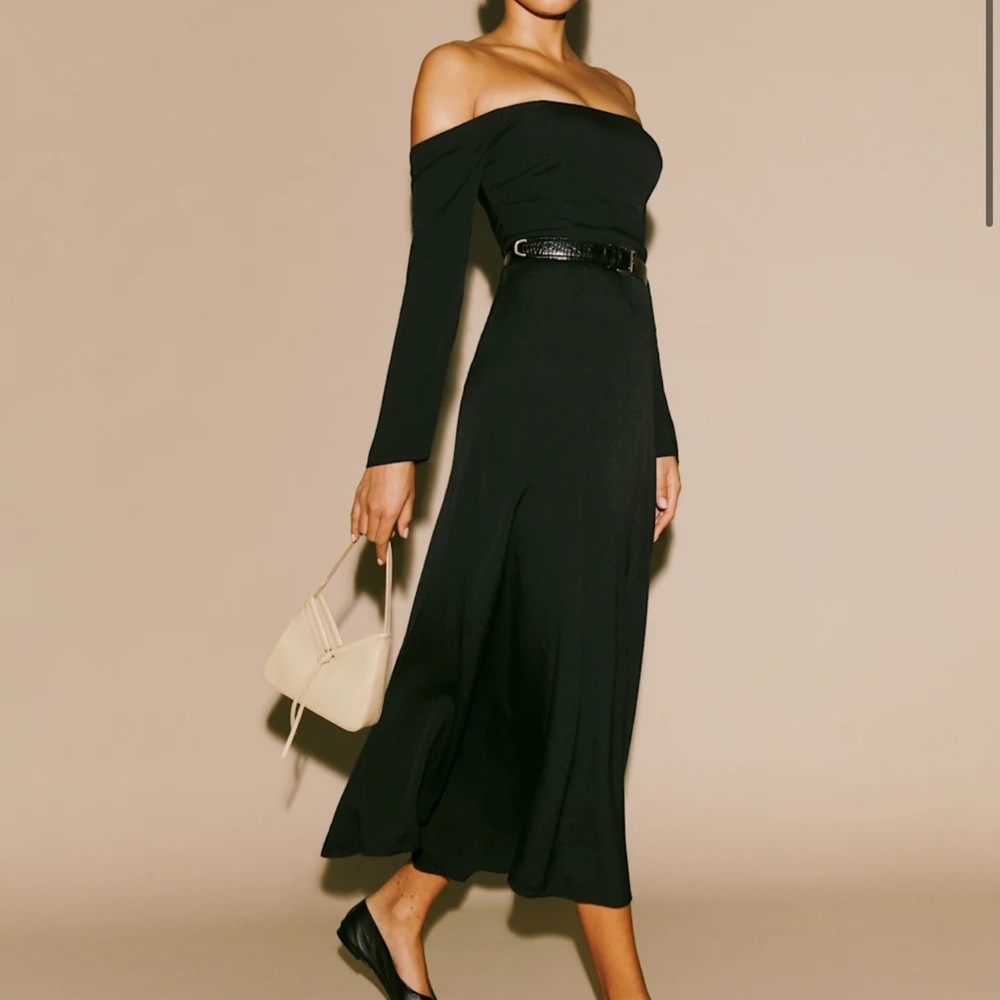 Elegant Black Off-Shoulder Dress